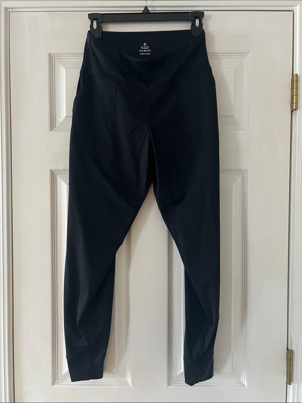 4 Way Stretch Black High-Waist Performance Joggers